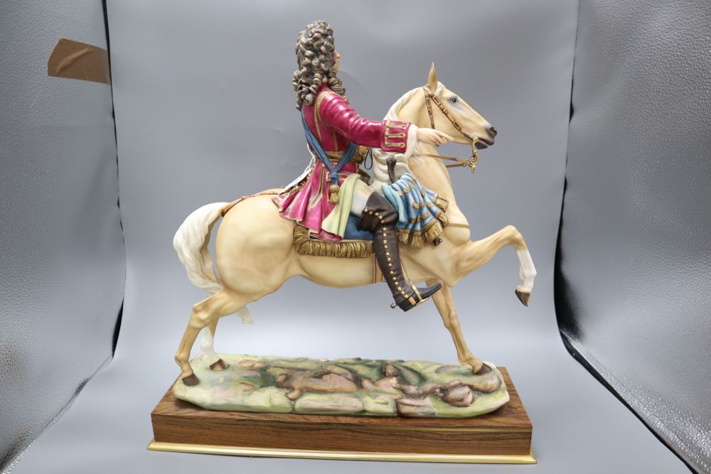 Bernard Winskell for Royal Worcester, a limited edition equestrian figure of Marlborough, No. 66/350, overall height 47cm